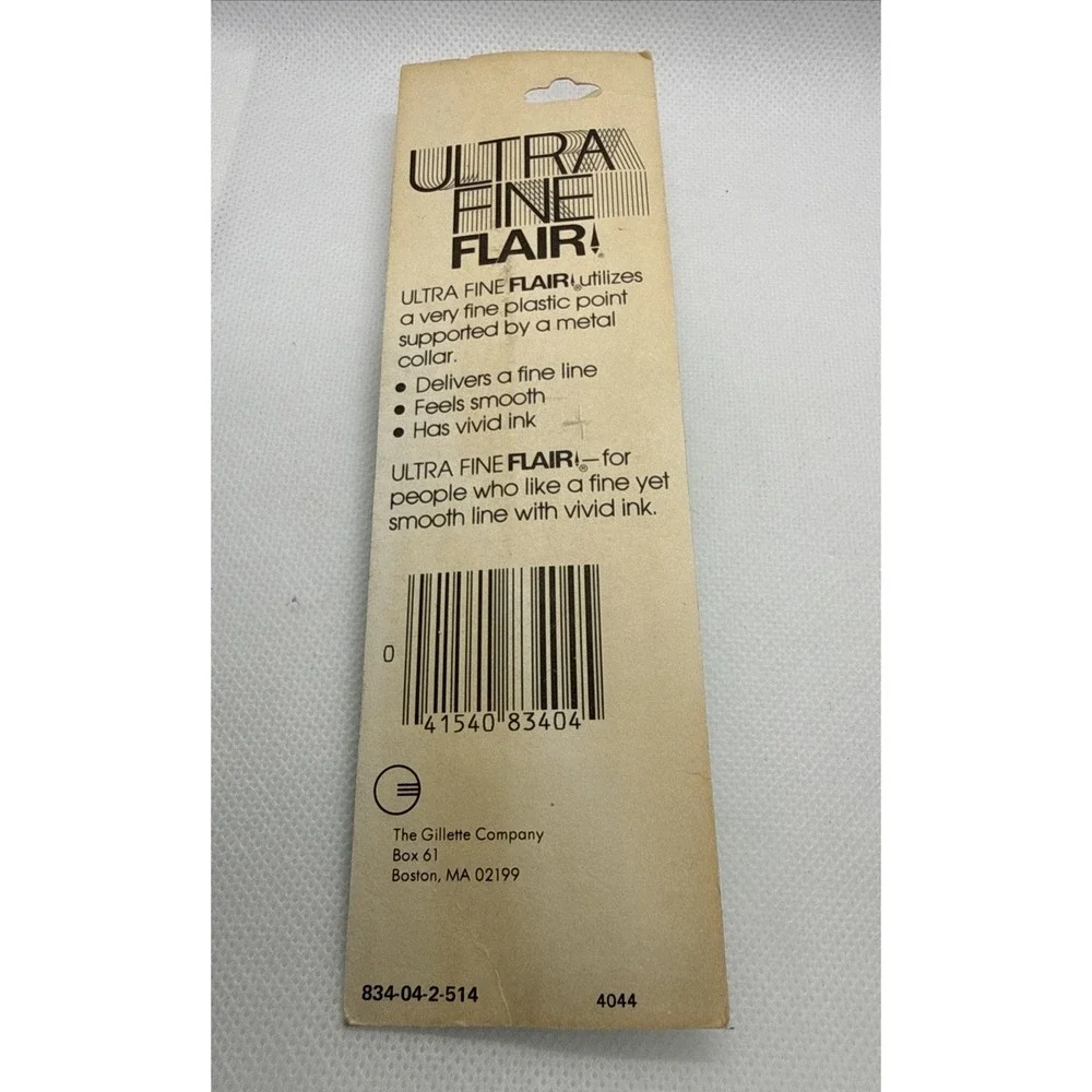 Vintage Paper Mate GREEN Ultra Fine Flair Pen Metal Tip Sealed USA Packaging NOS